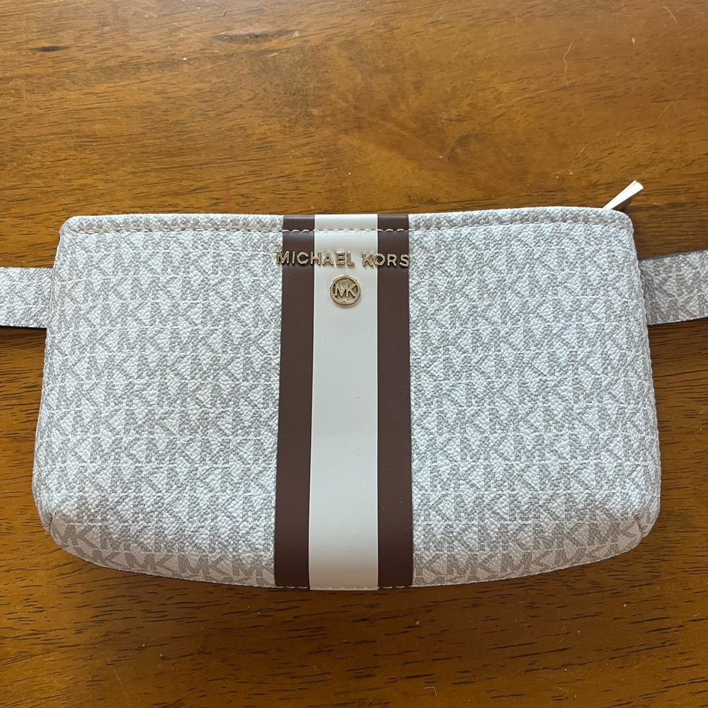 Michael Kors Beige and Brown Belt Bag - Never Worm